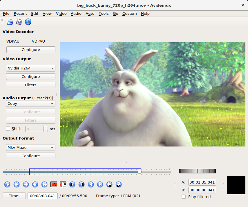 Видеоредактор Avidemux