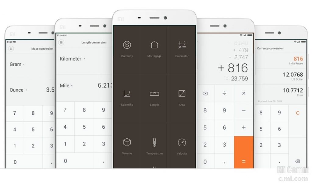 Калькулятор в MIUI 8