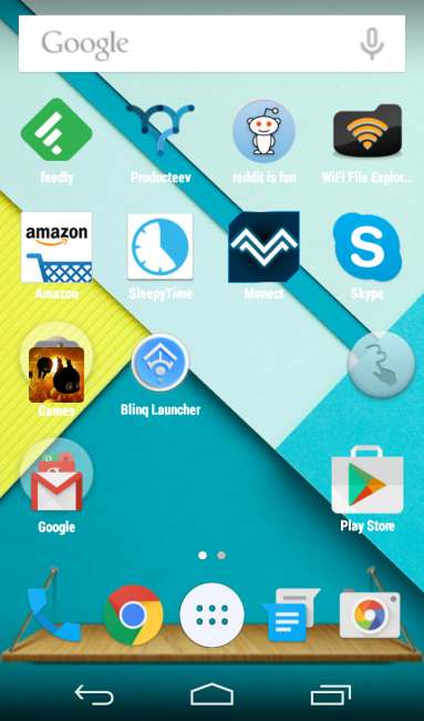 Интерфейс оболочки Lollipop Launcher