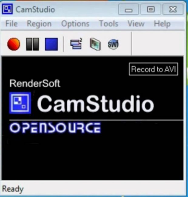 Окно запуска программы CamStudio