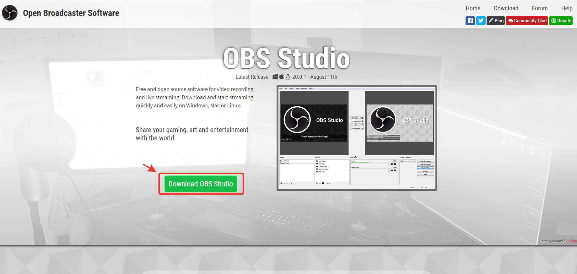 Трансляция через OBS