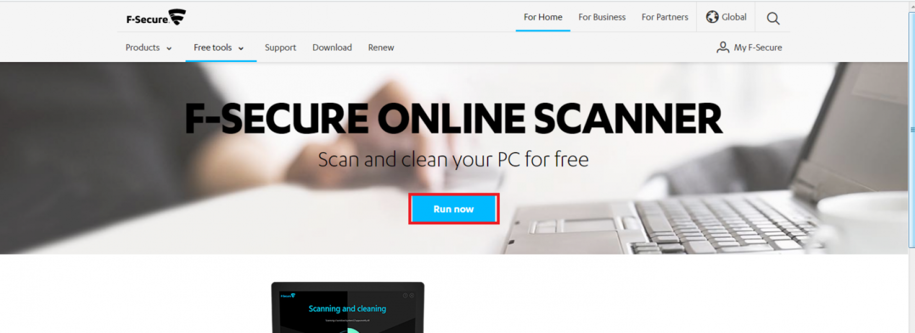Сервис F-Secure Online Scanner
