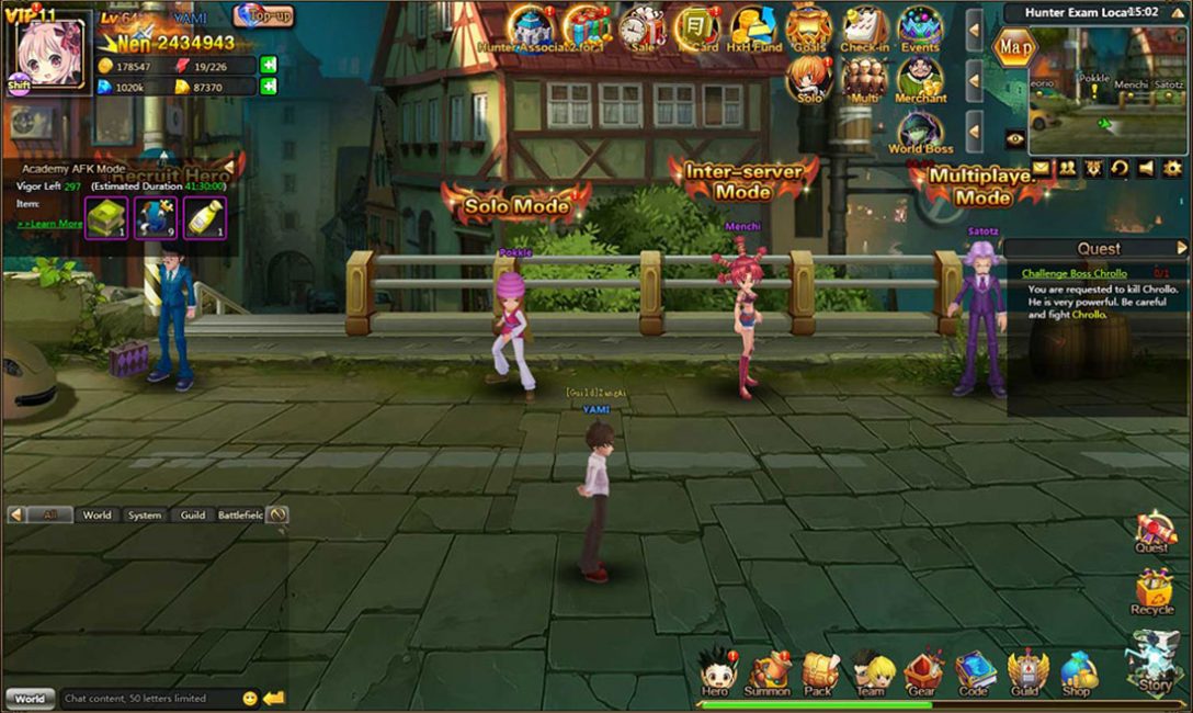 Браузерная игра Hunter X Hunter online
