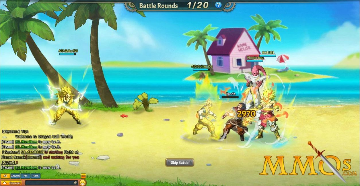Браузерная игра DRAGON BALL Z ONLINE