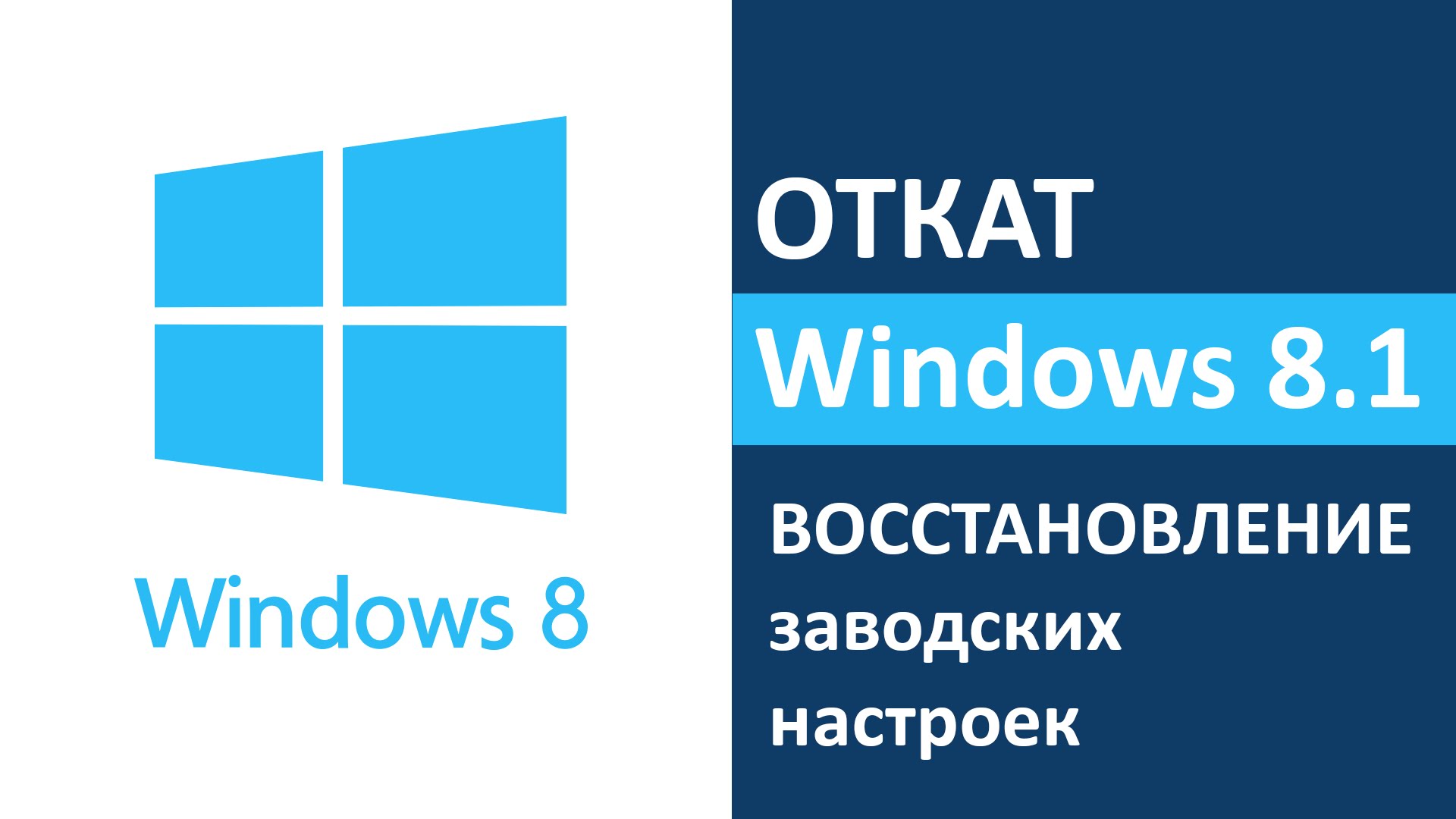 Виндовс до заводских. Откат виндовс. Восстановление Windows 8.1. Как откатить систему Windows 8. Как откатить виндовс 8.