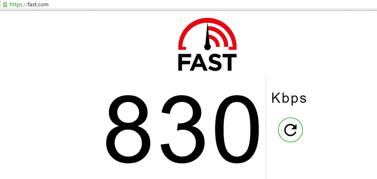 Проверить скорость интернета с помощью Fast.com