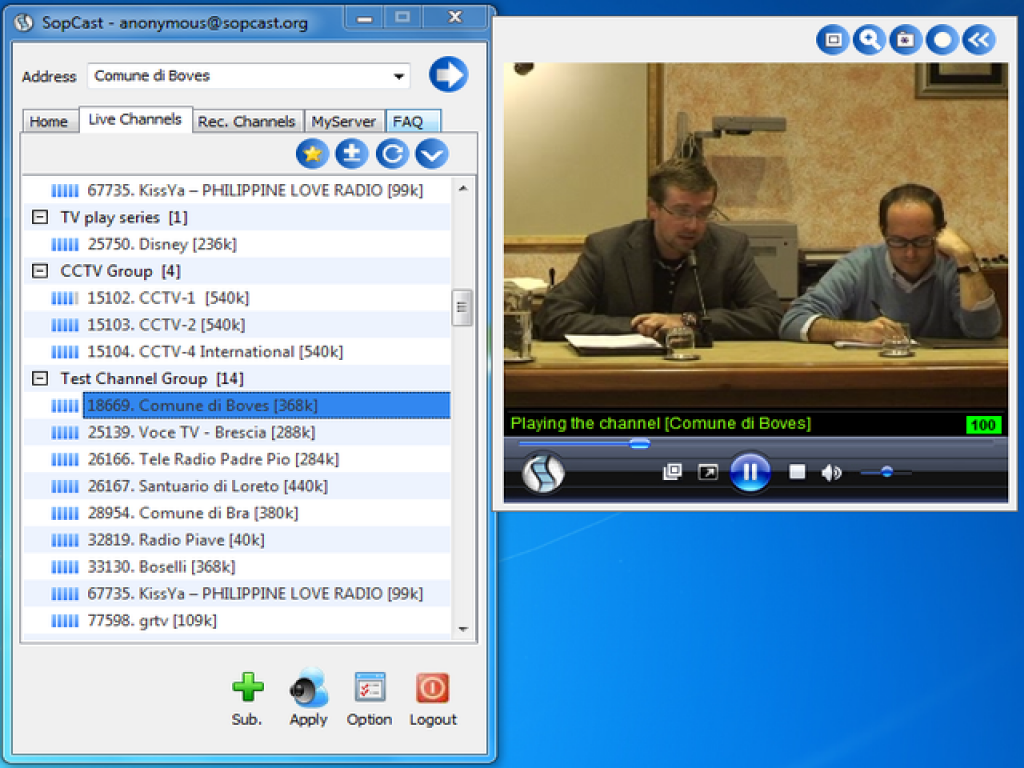 Программа SopCast TV