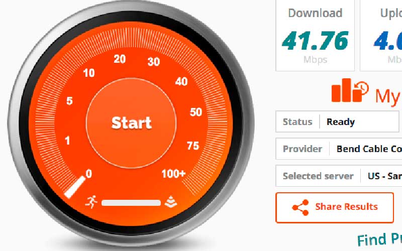 Проверить скорость интернета с помощью cервиса Bandwidth Place