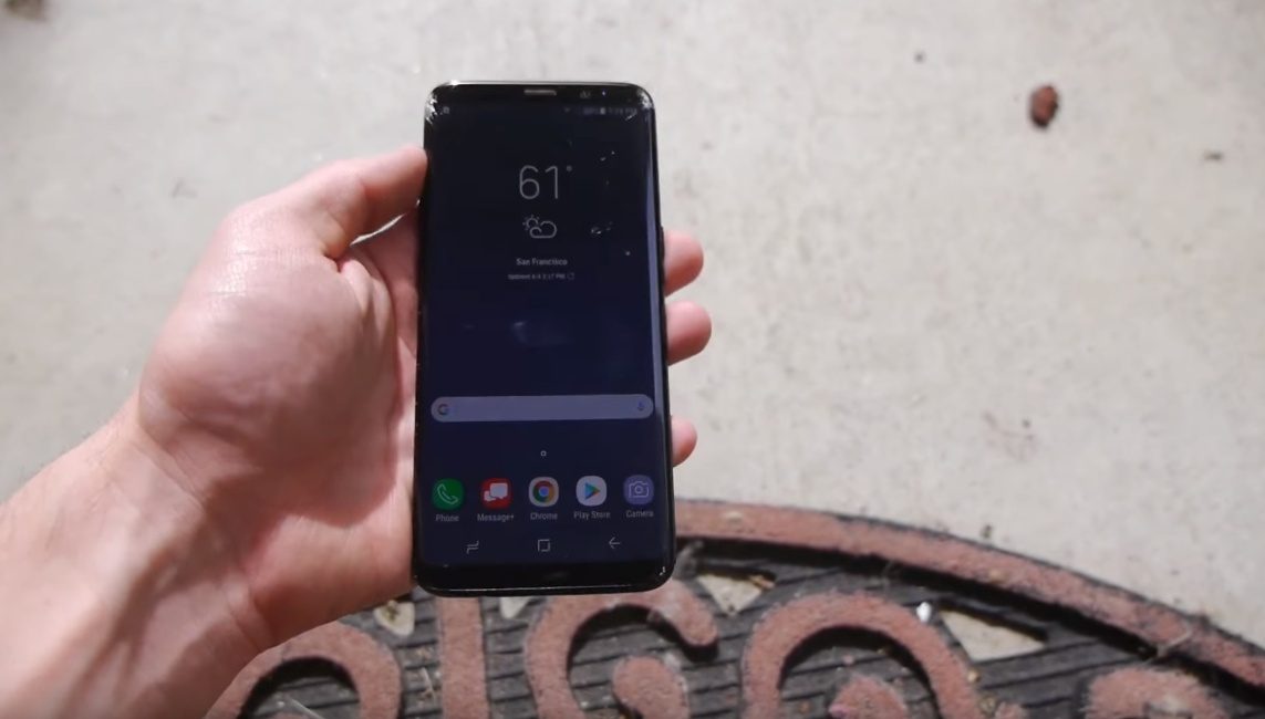 Краш-тест Galaxy S8