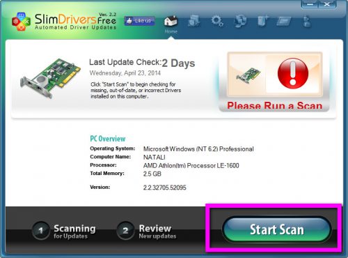 Приложение Slim Drivers