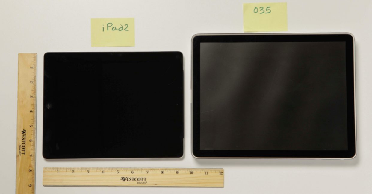 Экран прототипа 035 в сравнении iPad2