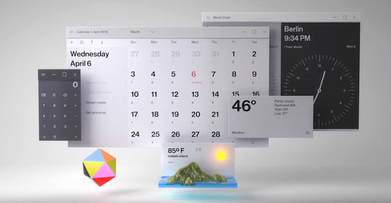 Вот так через пару лет будет выглядеть дизайн Windows 10