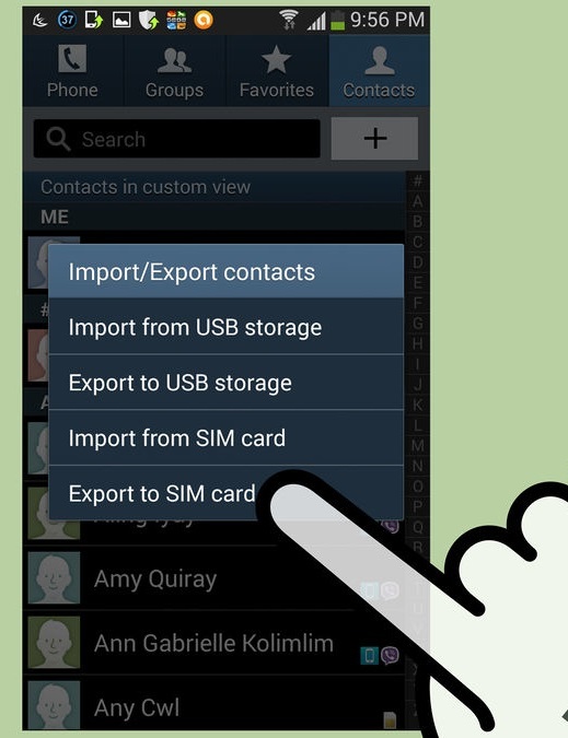 Перенос контактов с андроида на андроинд с помощью Cд карты