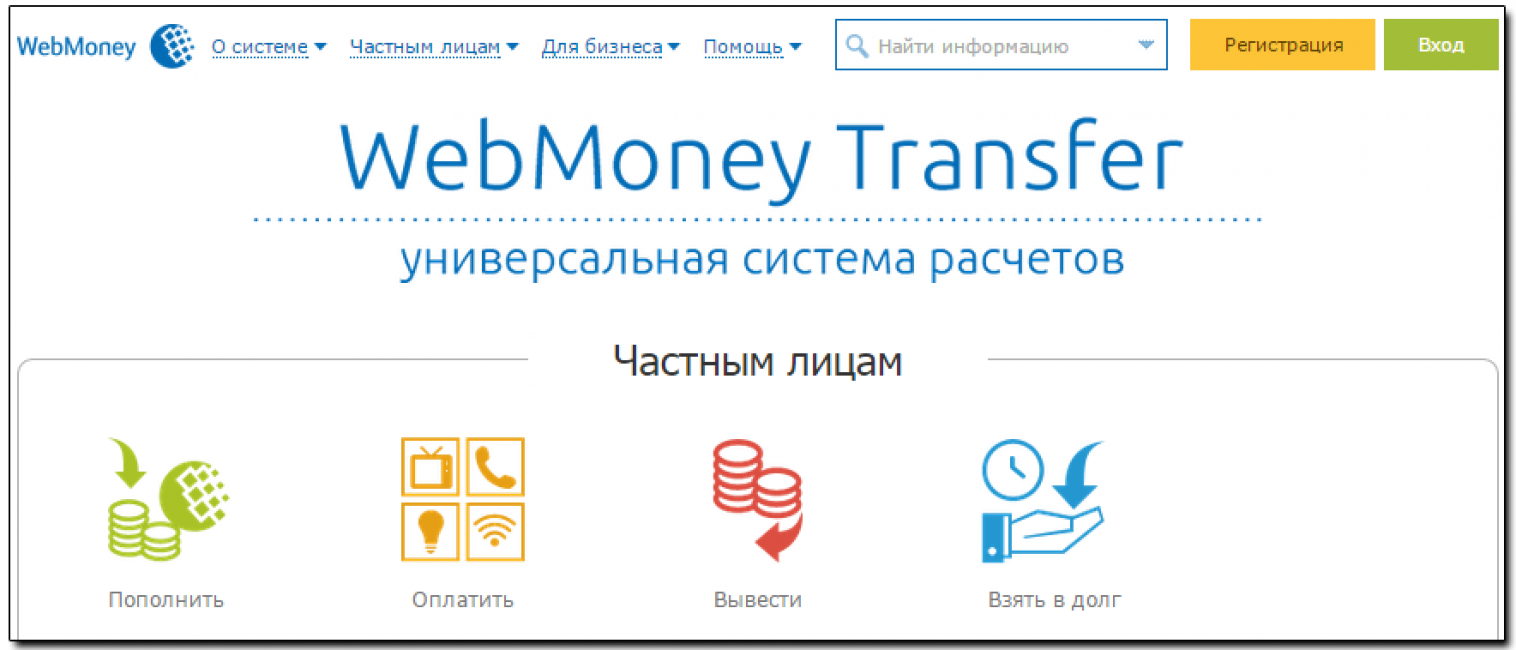 Сайт webmoney.ru