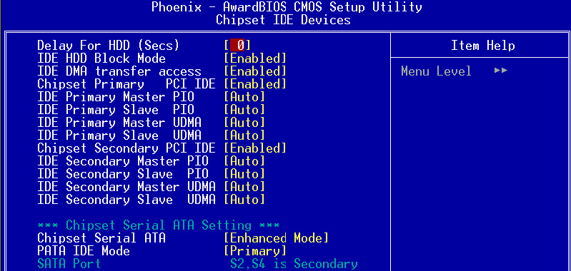 Внешний вид AWARD BIOS