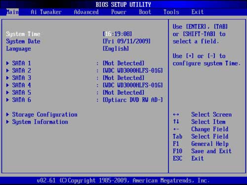 Внешний вид AMI BIOS