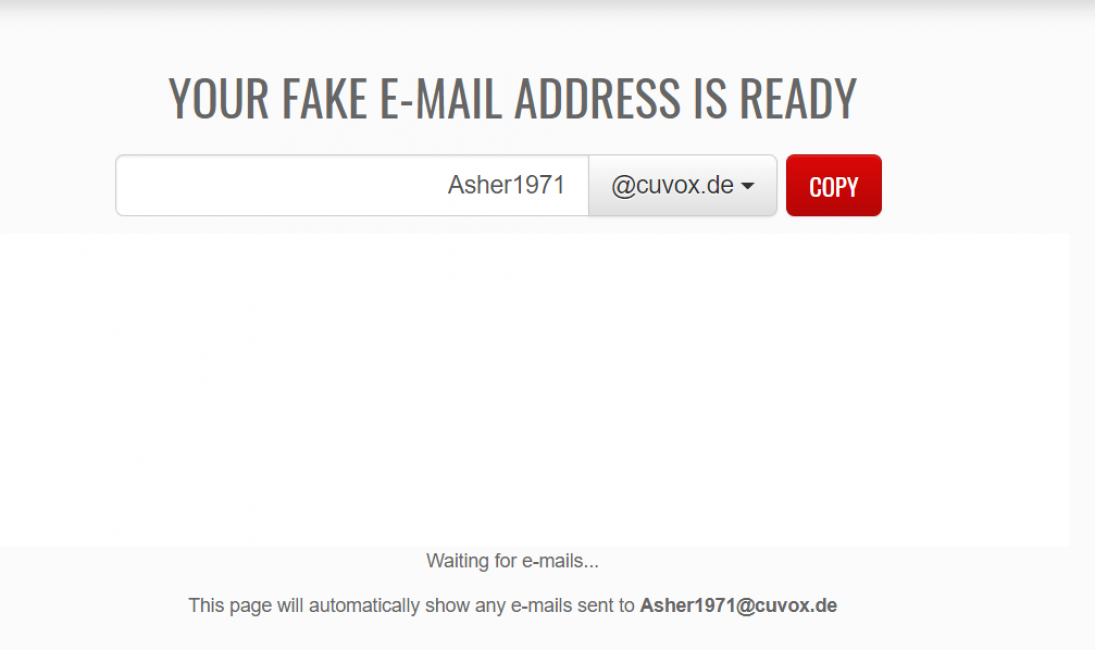 Главная страница Fakemailgenerator
