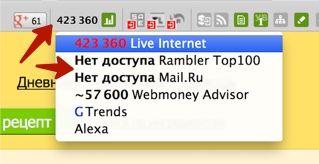 Показ данных статистики