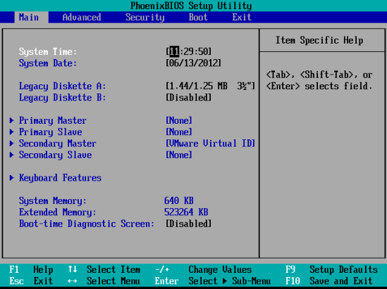 Внешний вид PHOENIX BIOS