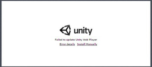 Сообщение о необходимости установки Unity Web Player