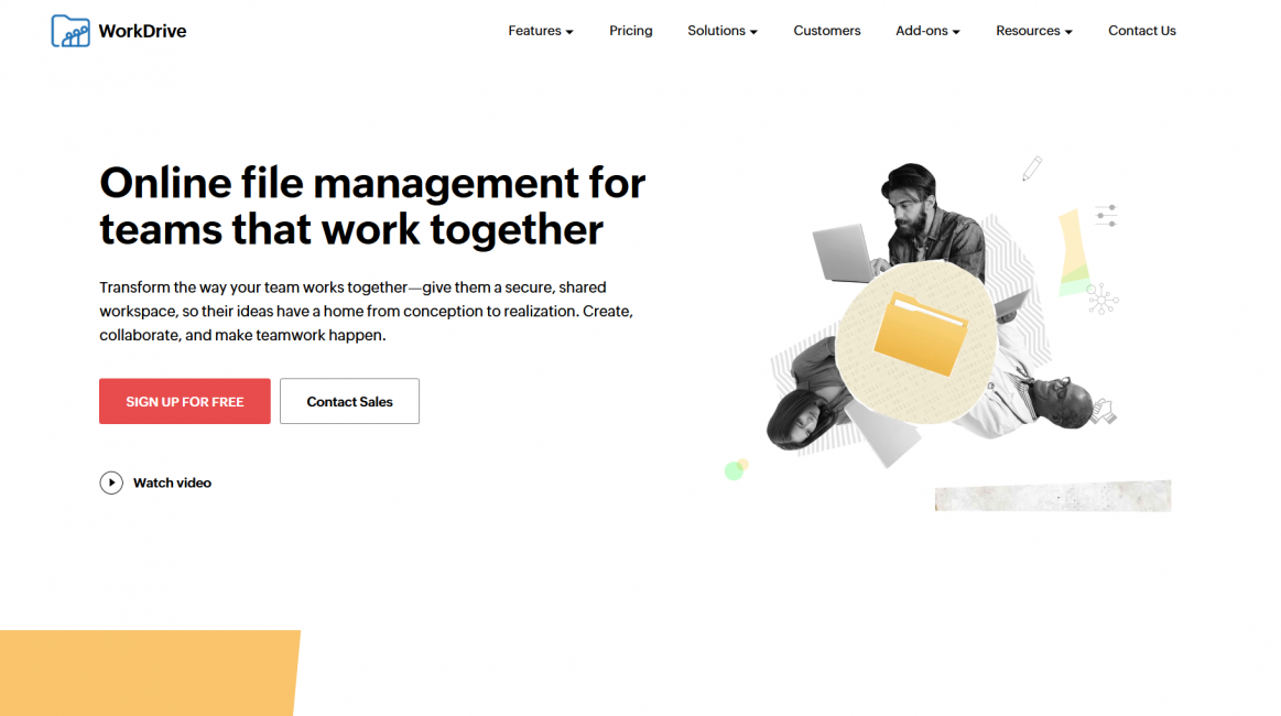 Zoho WorkDrive Online file management for teams — Mozilla Firefox