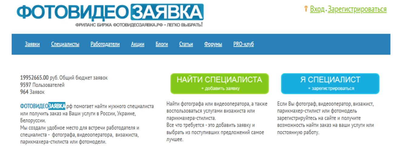 Фотовидеозаявка.рф