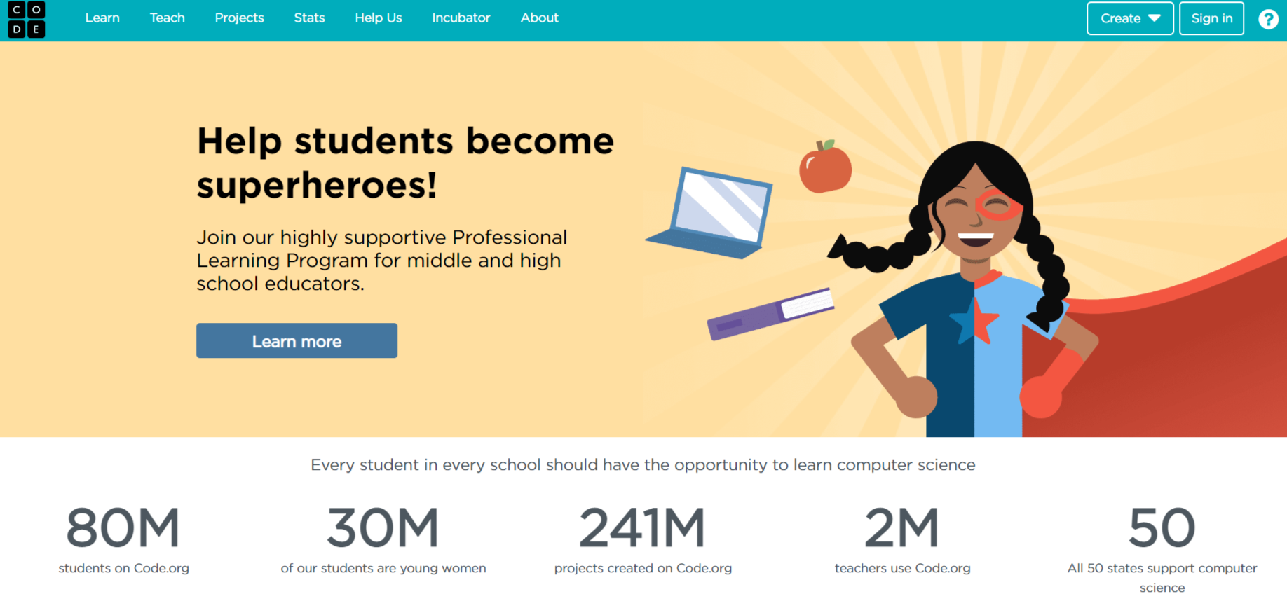 Международная образовательная платформа на английском языке Code.org