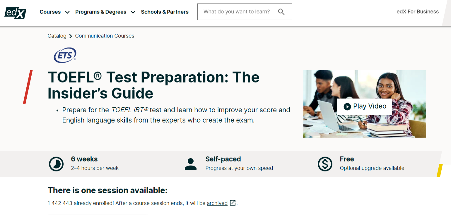 TOEFL® Test Preparation: The Insider’s Guide на EdX